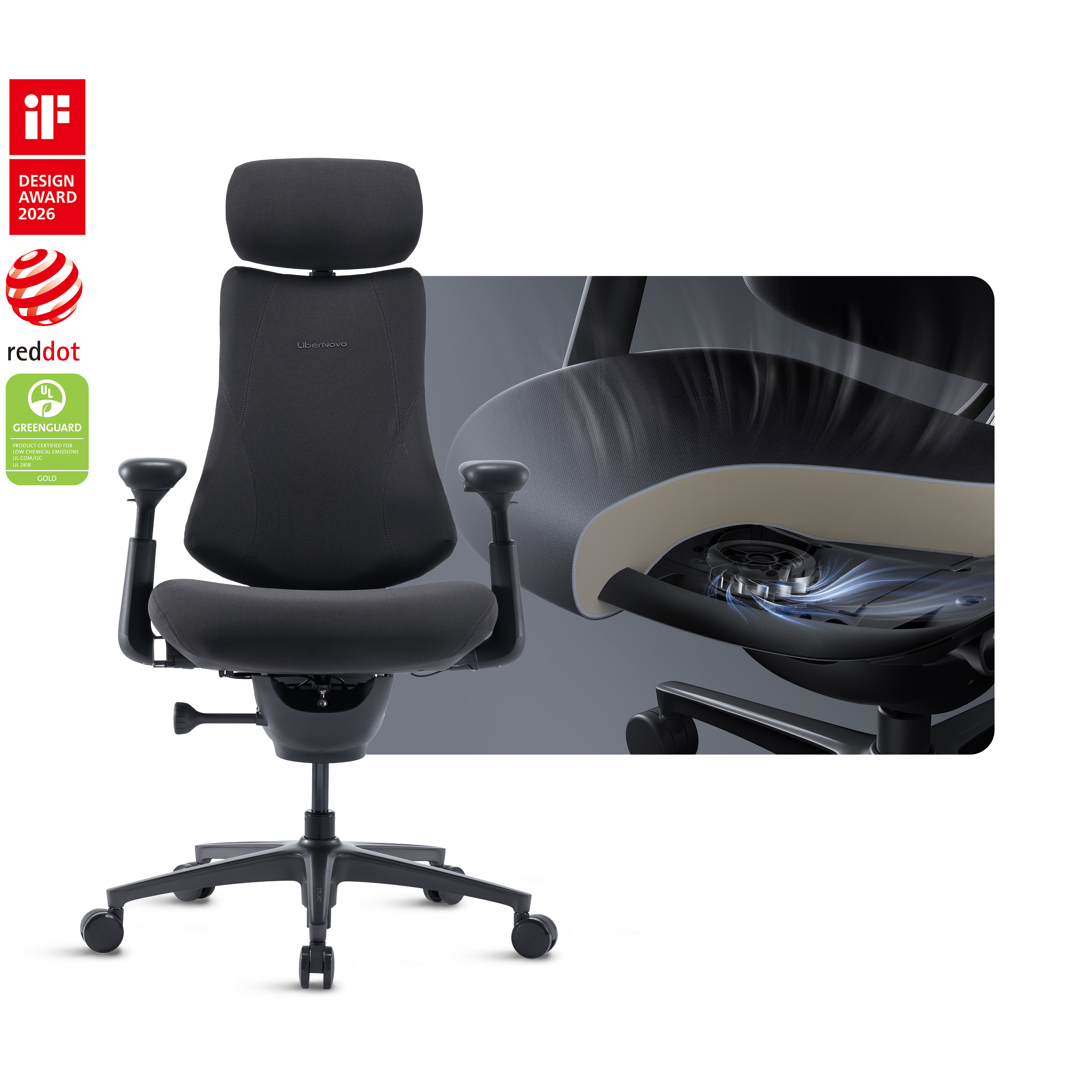 LiberNovo Omni Pro dynamischer ergonomischer Stuhl
